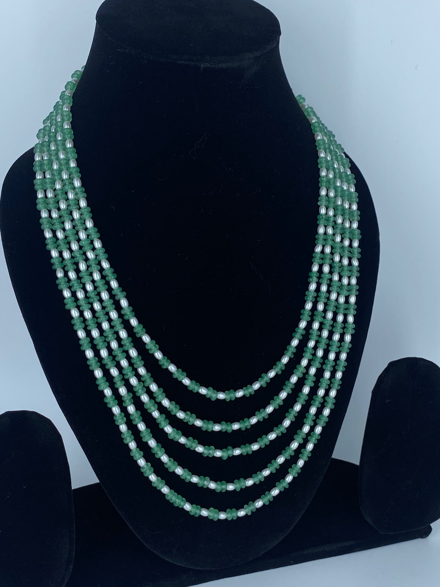 ANKITA PEARL AND GREEN MALA SET