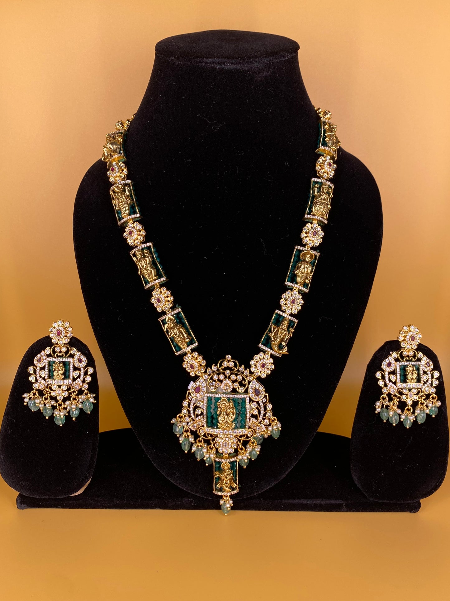 DASHAVTAR LONG HARAM SET WITH EARRINGS