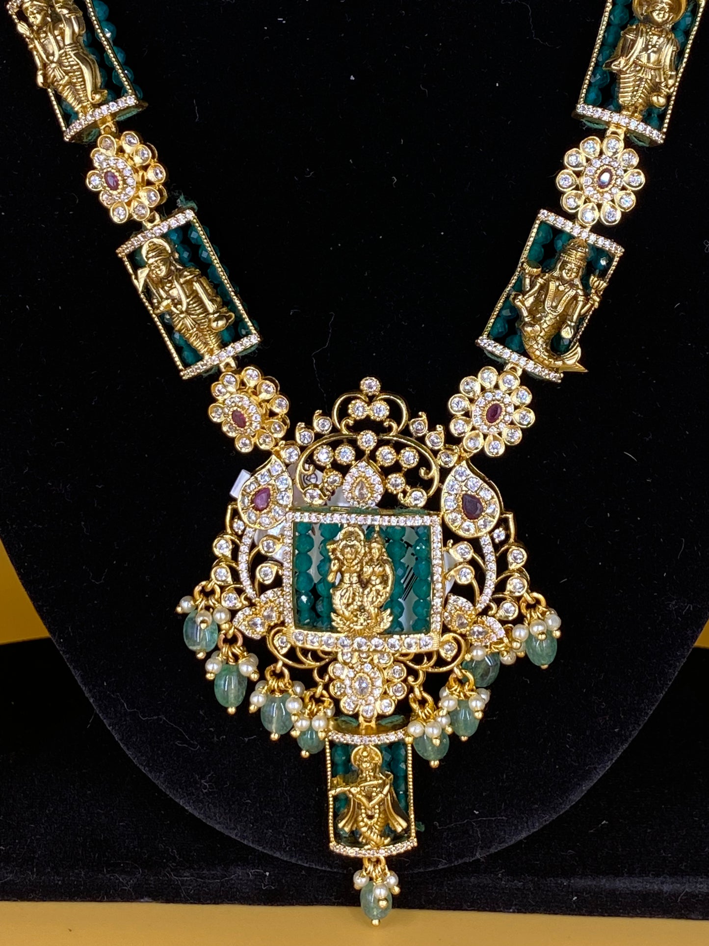 DASHAVTAR LONG HARAM SET WITH EARRINGS