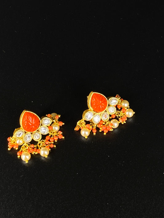 PAGADAM WITH  WHITE KUNDAN STUDS