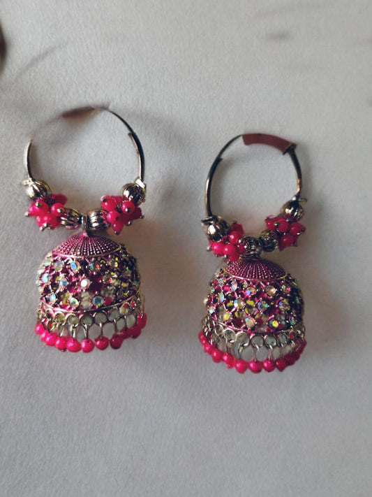 pink oxidised jumkhi